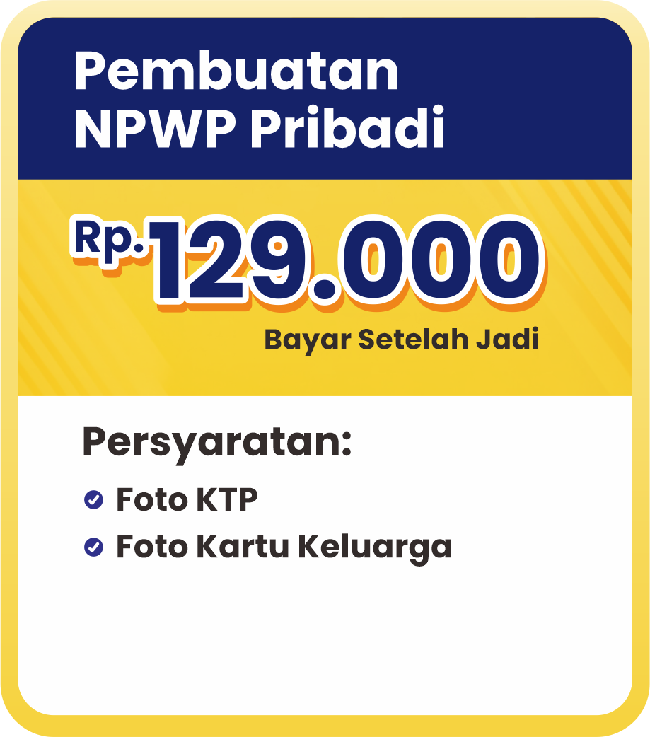 price list NPWP pribadi
